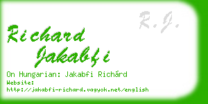 richard jakabfi business card