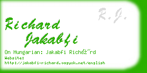 richard jakabfi business card